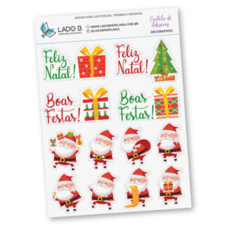 adesivos natal noel presentes