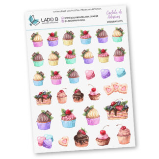 adesivos cupcakes