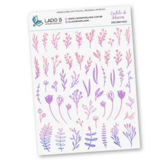 Adesivos - Flores e Ramos (Degradê)