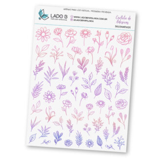 Adesivos - Flores e Ramos 2 (Degradê)