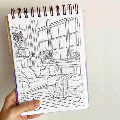 Bloco Livro de Colorir - Cômodos de Casa - Imagem 7