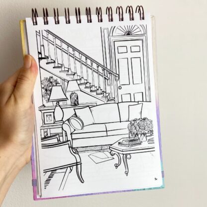 Bloco Livro de Colorir - Cômodos de Casa - Imagem 6