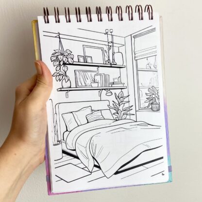 Bloco Livro de Colorir - Cômodos de Casa - Imagem 4