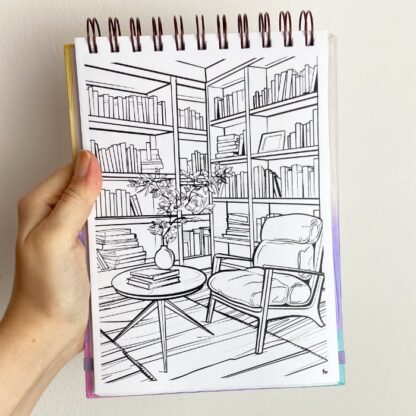 Bloco Livro de Colorir - Cômodos de Casa - Imagem 3