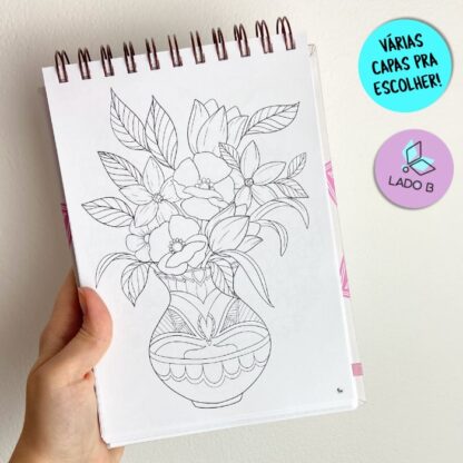 Bloco Livro de Colorir - Flores