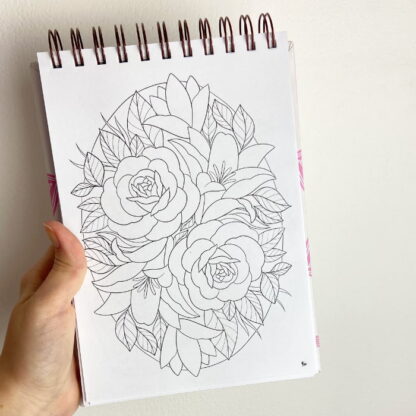 Bloco Livro de Colorir - Flores - Imagem 3
